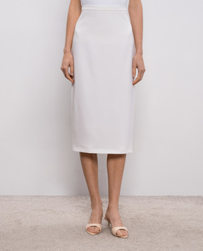 Max Mara Біла спідниця-олівець MXMOTRE з вовни MXMOTRE