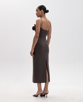 Magda Butrym Коричневое платье из шерсти DRESS41133726