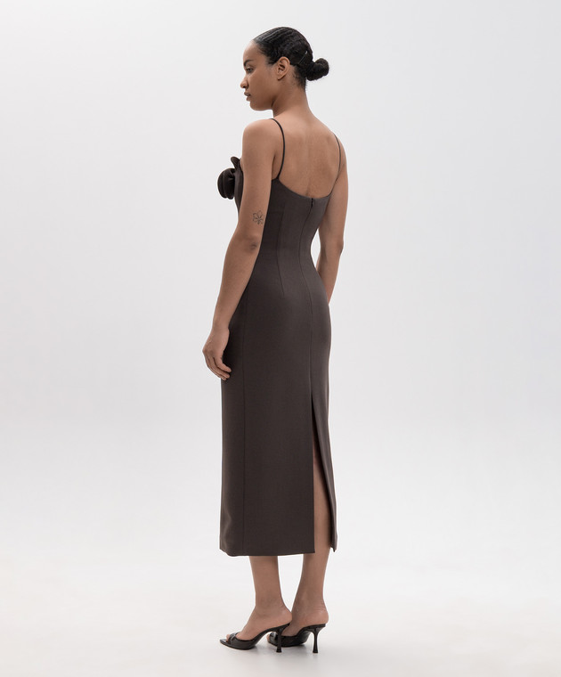 Magda Butrym Коричнева сукня з вовни DRESS41133726 зображення 3