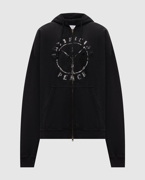 Vetements Черная спортивная куртка с принтом MH27ZU190Bm