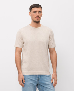 Woolrich Бежевая меланжевая футболка CFWOKN0355MRUF0787