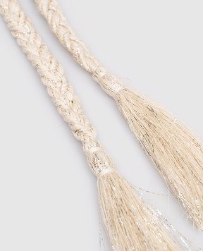 Momoni Плетений пояс CHIUHA кольору айворі з льону MOBT009MO54