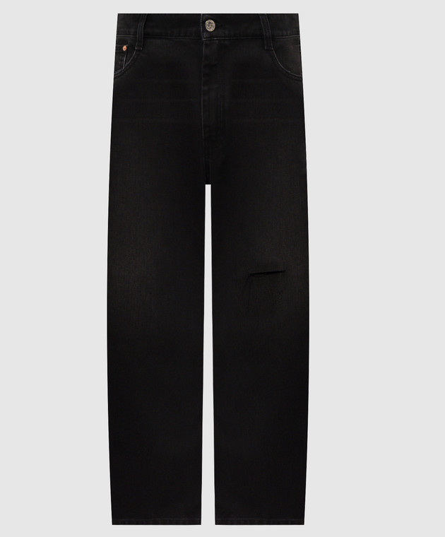 Vetements Черные джинсы с принтом MH27DJ081B