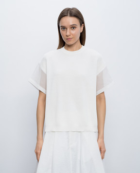 Brunello Cucinelli Белая вязаная футболка M19259500