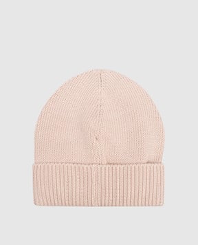 Moncler ENFANT Дитяча рожева шапка з логотипом L19513B00006M2861