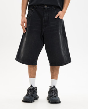 Vetements Чорні джинсові бермуди ME76DP095B1