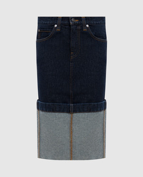 Khaite Синяя джинсовая юбка Kilian с отворотом 1190908040
