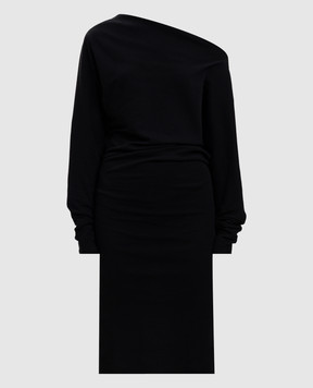 Ann Demeulemeester Черное платье миди Bila B0013842FA045