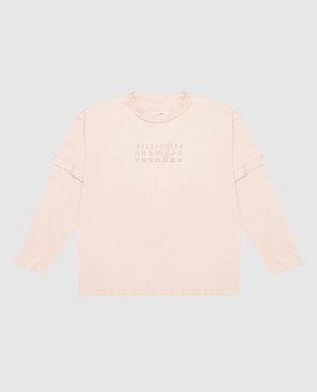 Maison Margiela MM6 Дитячий бежевий лонгслів з ефектом вивороту M61132MM04I