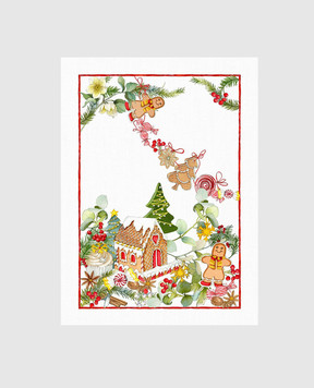 TESSITURA TOSCANA TELERIE Белое кухонное полотенце MARZAPEPE из льна NC250029020067