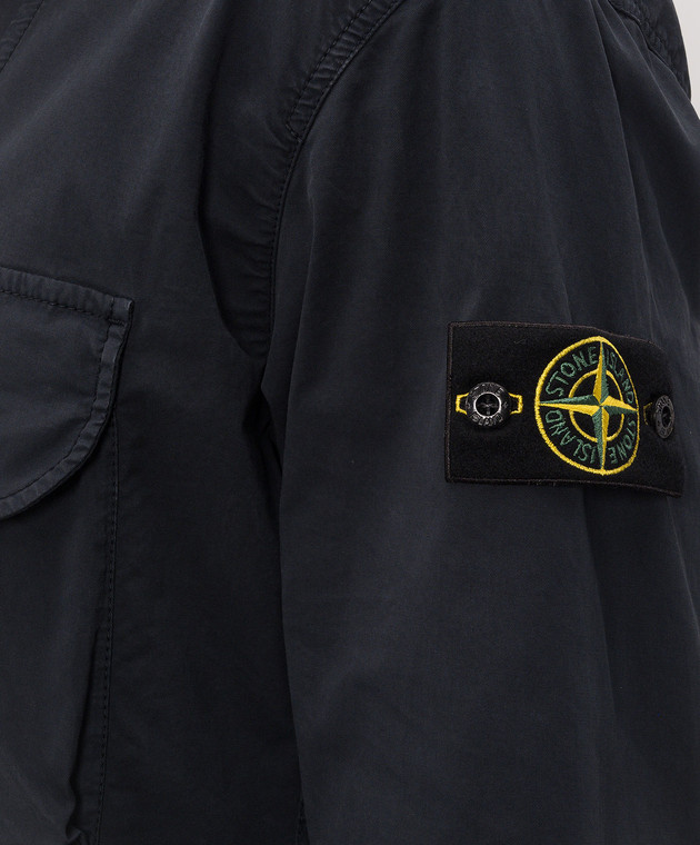 Stone Island Синя куртка з патчем логотипа L2S151200004S0A10 зображення 5