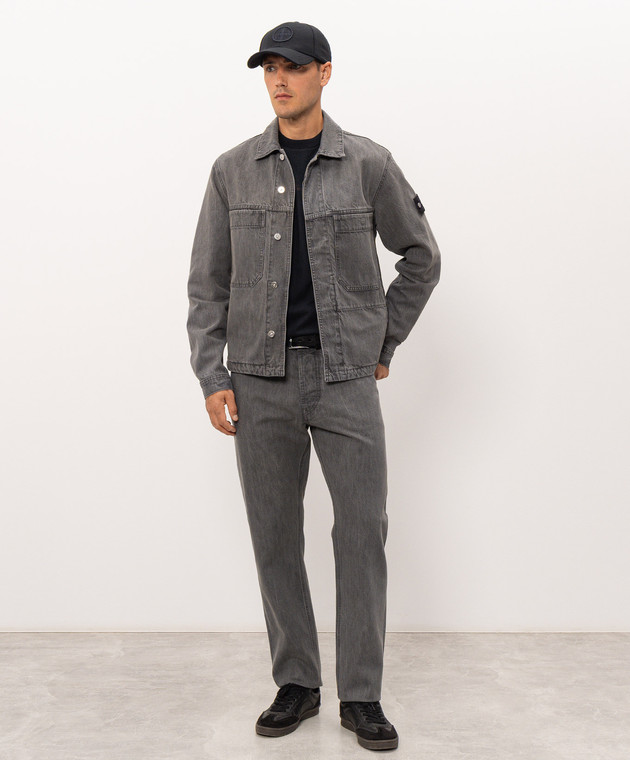Stone Island Сіра джинсова куртка L2S144100006S0J35 зображення 2