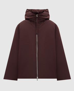 Jil Sander Коричневий пуховик з брендовою нашивкою J40AF0178J74276
