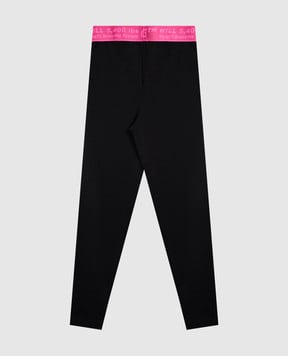 Off-White Дитячі чорні легінси з принтом логотипа 44GCD003F5J001