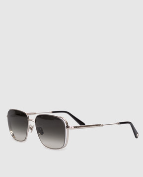 Stefano Ricci Сріблясті сонцезахисні окуляри Ryder SG46PMETAL