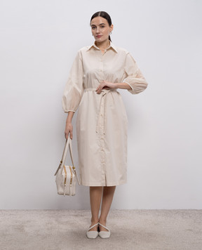 Peserico Бежева сукня-сорочка A02729A1979B