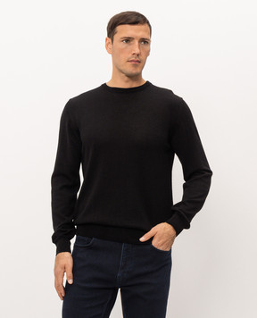 Cashmere&Whiskey Чорний джемпер з вовни, шовку та кашеміру 472