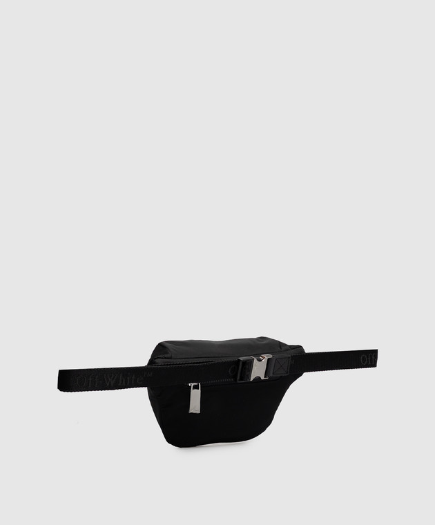 Off-White Чорна поясна сумка з принтом логотипа OWMNO02F26FB01 зображення 3