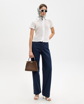 Fendi Белая рубашка с короткими рукавами FZE572AW4N