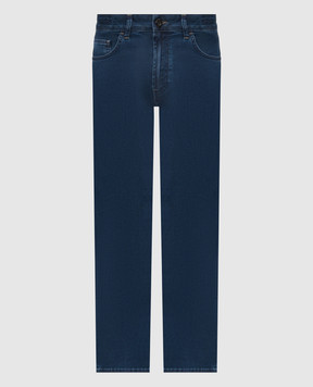 Stefano Ricci Сині джинси з фактурним логотипом MST61B2011T0047