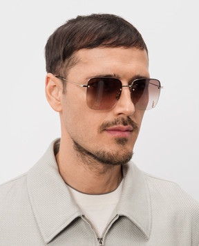 Saint Laurent Золотисті сонцезахисні окуляри CASSANDRE 652363Y9902