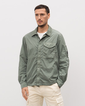 C.P. Company Зеленая ветровка с логотипом патча MOS710A005904G