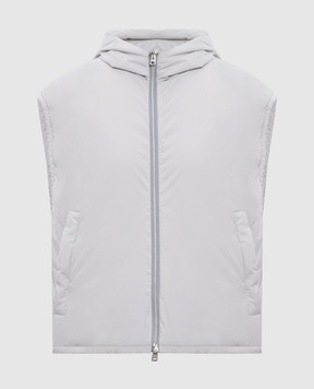 Herno Сірий жилет з капюшоном GI000361D12431SZ