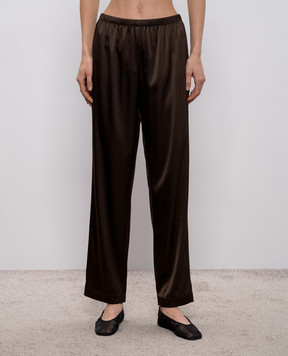 Dore & Rose Коричневі піжамні штани із шовку PREMIUMSILKPJBOTTOM