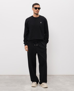 Ami Paris Черный свитшот Ami de Coeur HSW763730