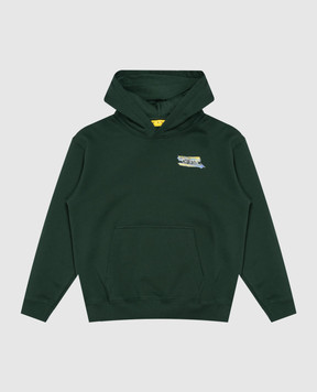 Off-White Детская зеленая тощая с принтом Arrow Watercolor 44BBB001F26F005