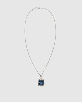 Darkai Сріблястий ланцюжок Aquamarine з підвіскою DICI0061