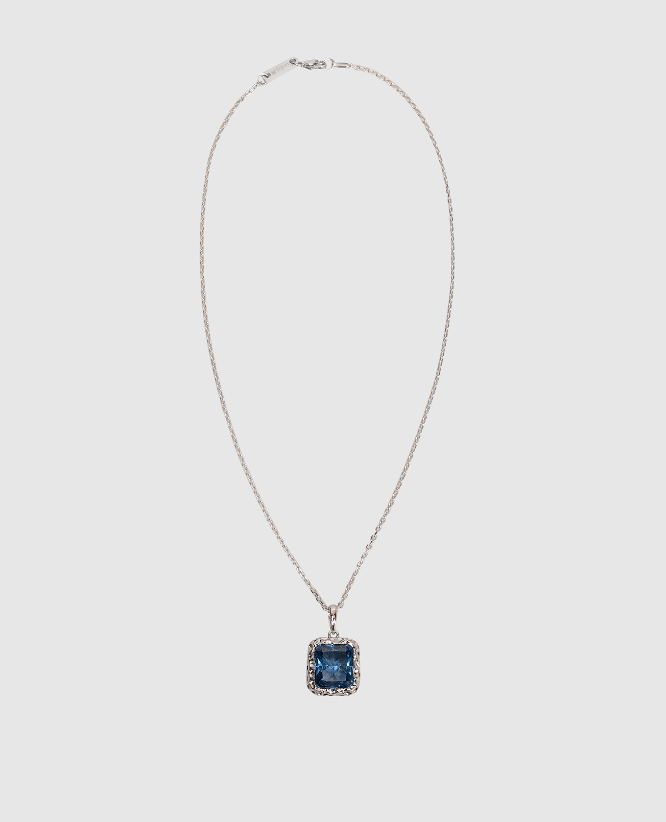 

Серебряная цепочка Aquamarine с подвеской, Серебристый, Ожерелья