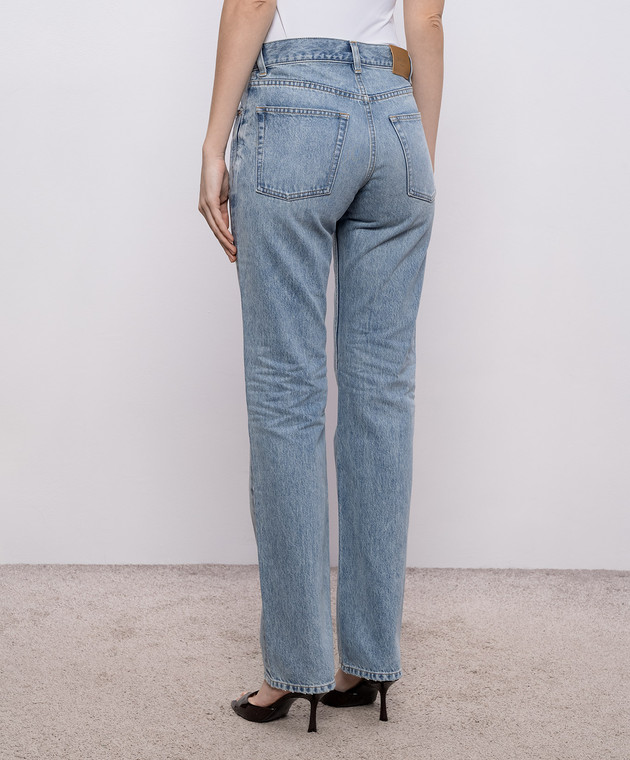 Saint Laurent Сині джинси з патчем логотипа 827965Y35AQ зображення 4