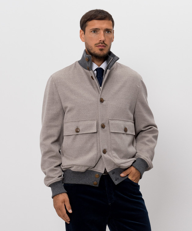 Brunello Cucinelli Серая куртка из шерсти MV4676559 изображение 3