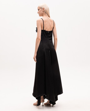 Alexander McQueen Чорна сукня максі зі шнурівкою 863779QEAHZ