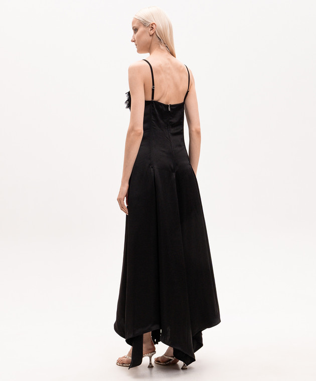 Alexander McQueen Чорна сукня максі зі шнурівкою 863779QEAHZ зображення 3