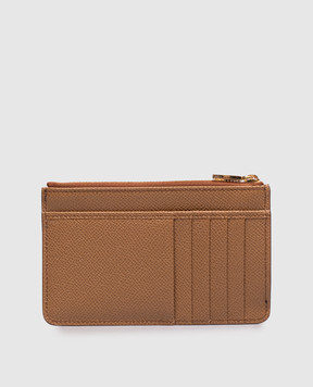 Dolce&Gabbana Коричневый кожаный картхолдер Dauphine BI1261A1001