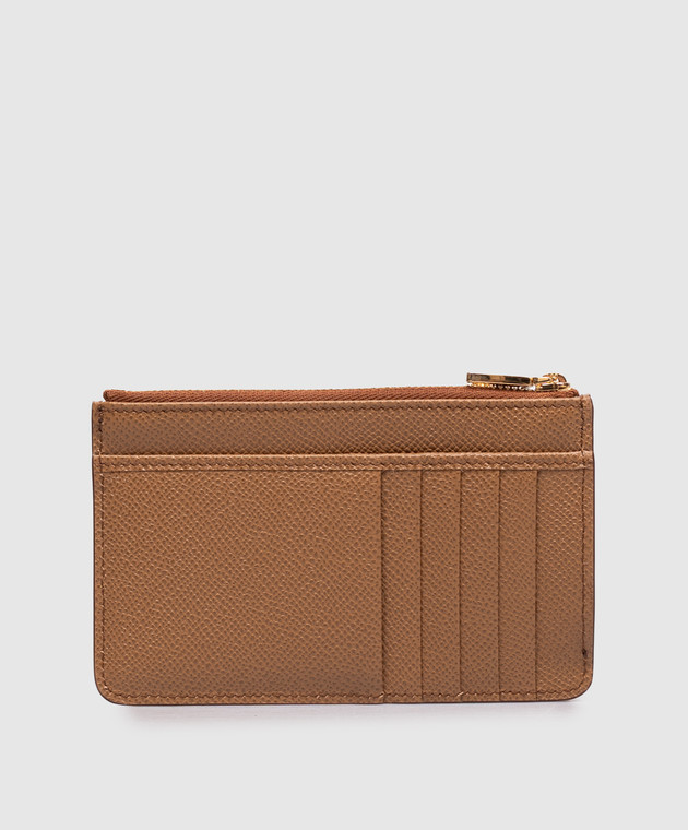 Dolce&Gabbana Коричневый кожаный картхолдер Dauphine BI1261A1001 изображение 2