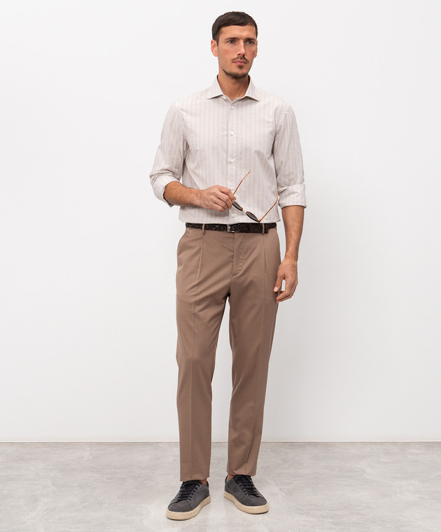 Peserico Коричневые брюки с шерстью R54274D08274 изображение 2