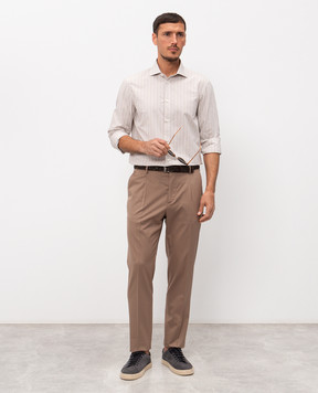 Peserico Коричневі штани з вовною R54274D08274