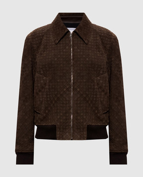 Bottega Veneta Коричнева замшева куртка 875155V6QU0