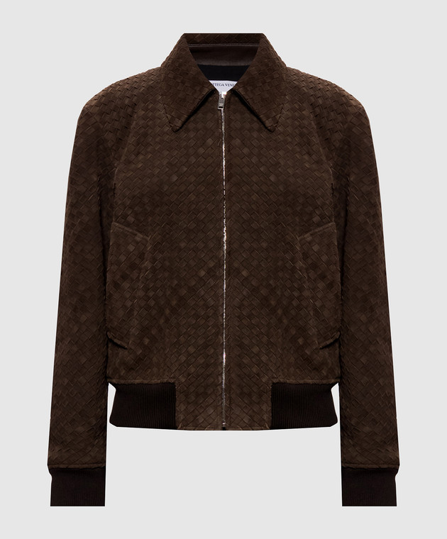 Bottega Veneta Коричнева замшева куртка 875155V6QU0