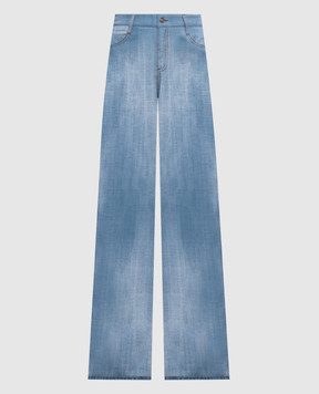 Ermanno Scervino Блакитні штани з джинсовим принтом D487P367TEEMY