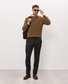 ISAIA Коричневый свитер из кашемира MG8396Y0531