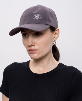 Max & Co Фиолетовая кепка с коноплей с вышивкой монограммы MCABASEBALL