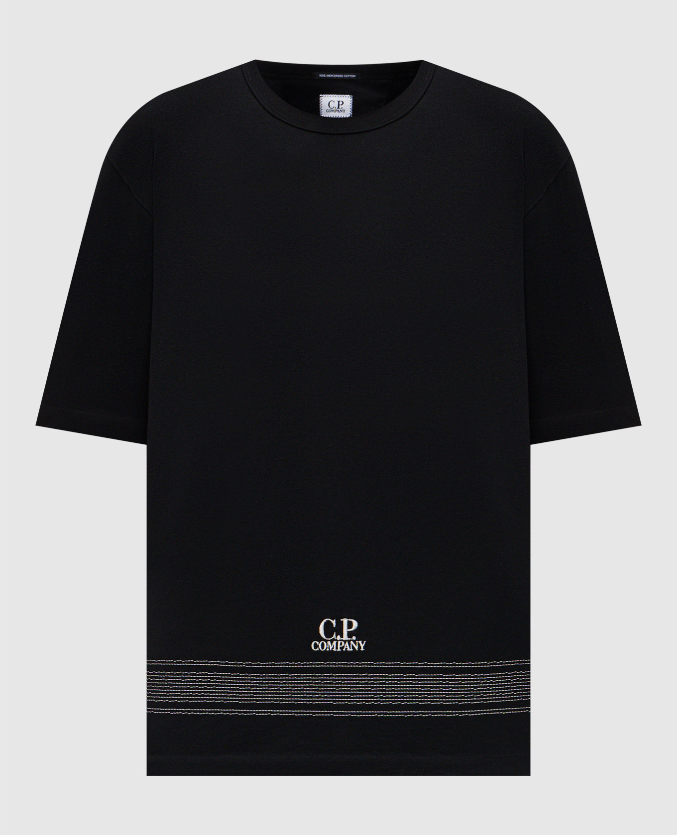 

Черная футболка с вышивкой логотипа, Черный, Футболки