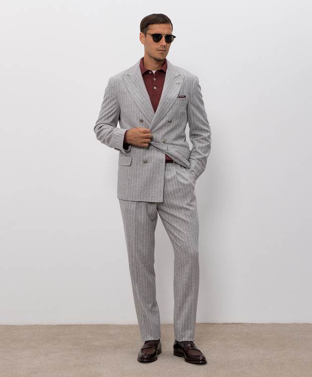 Brunello Cucinelli Поло бордового цвета из кашемира M2200295 изображение 2