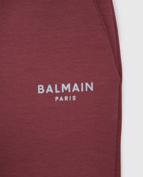 Balmain Дитячі бордові джогери BZ6I60Z37281214