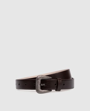 Brunello Cucinelli Коричневий шкіряний ремінь M0TROC266