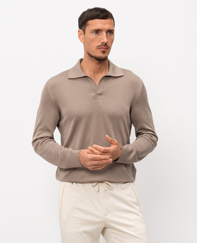 Stefano Ricci Коричневое поло из шелка KL66001PSBL26101